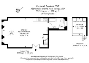 Cornwall Gardens Sw7 Impressive Raised Ground Floor Studio Flat